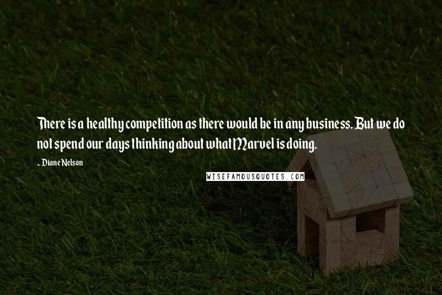 Diane Nelson Quotes: There is a healthy competition as there would be in any business. But we do not spend our days thinking about what Marvel is doing.