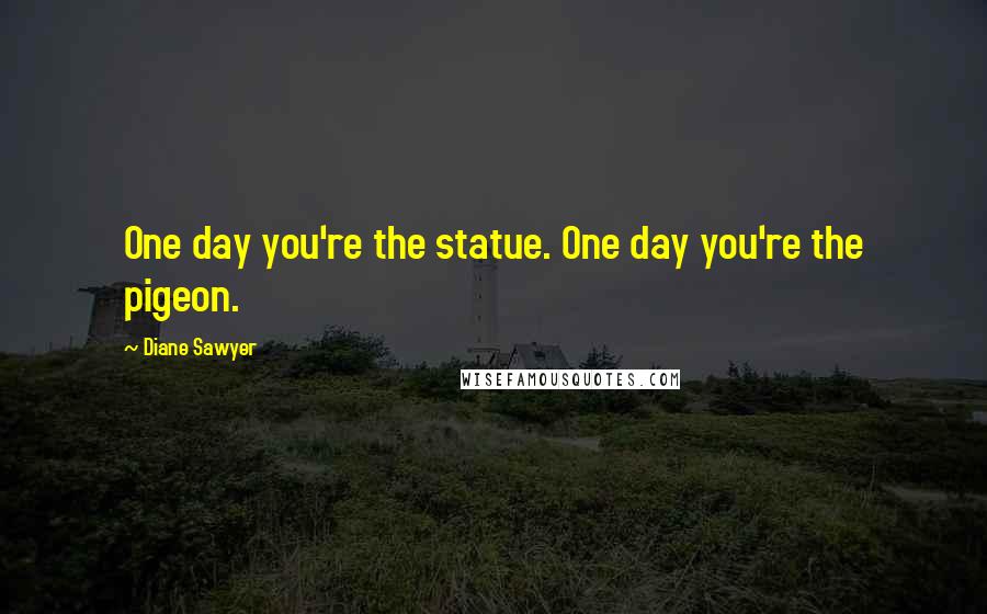 Diane Sawyer Quotes: One day you're the statue. One day you're the pigeon.