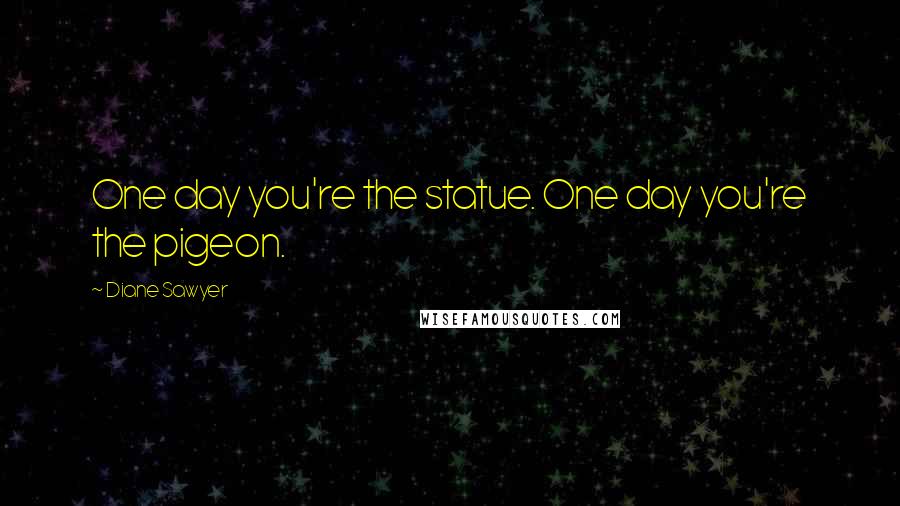 Diane Sawyer Quotes: One day you're the statue. One day you're the pigeon.