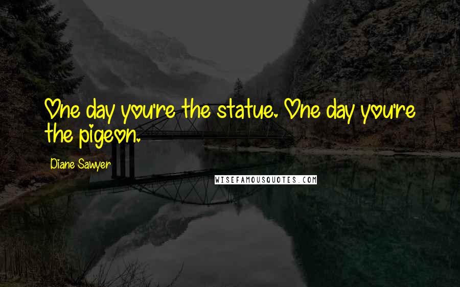 Diane Sawyer Quotes: One day you're the statue. One day you're the pigeon.