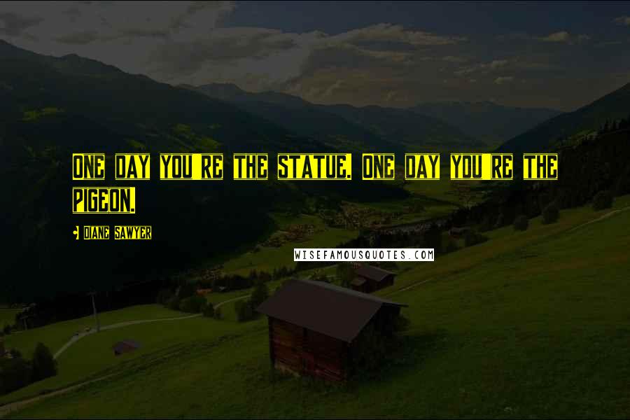 Diane Sawyer Quotes: One day you're the statue. One day you're the pigeon.
