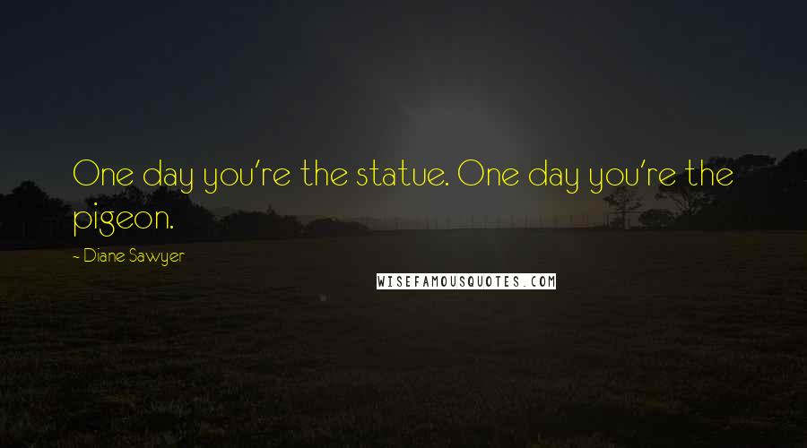 Diane Sawyer Quotes: One day you're the statue. One day you're the pigeon.