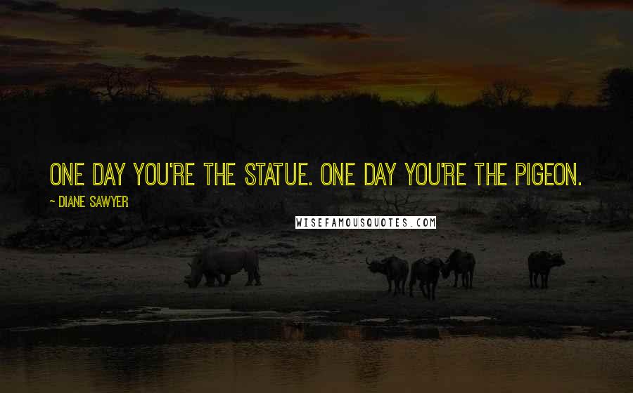 Diane Sawyer Quotes: One day you're the statue. One day you're the pigeon.