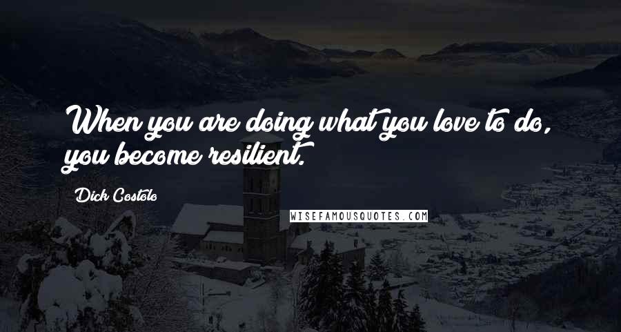 Dick Costolo Quotes: When you are doing what you love to do, you become resilient.
