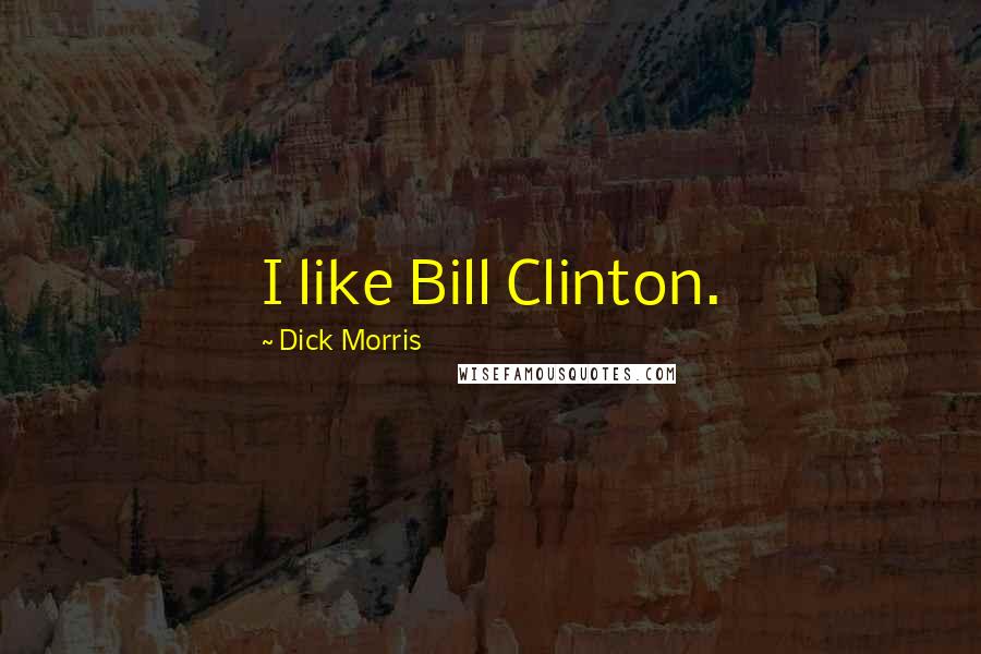 Dick Morris Quotes: I like Bill Clinton.