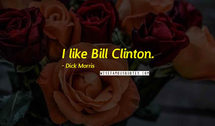 Dick Morris Quotes: I like Bill Clinton.