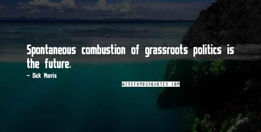 Dick Morris Quotes: Spontaneous combustion of grassroots politics is the future.