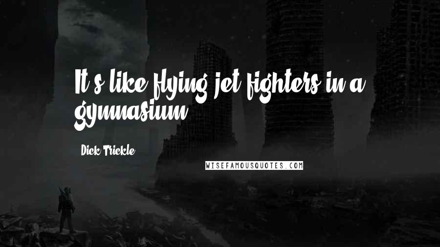 Dick Trickle Quotes: It's like flying jet fighters in a gymnasium