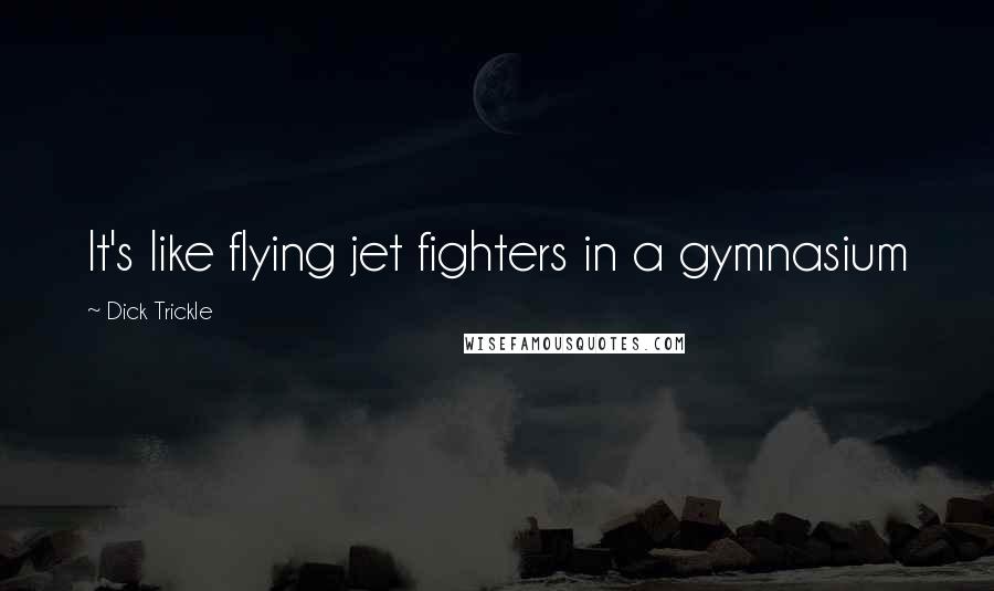 Dick Trickle Quotes: It's like flying jet fighters in a gymnasium