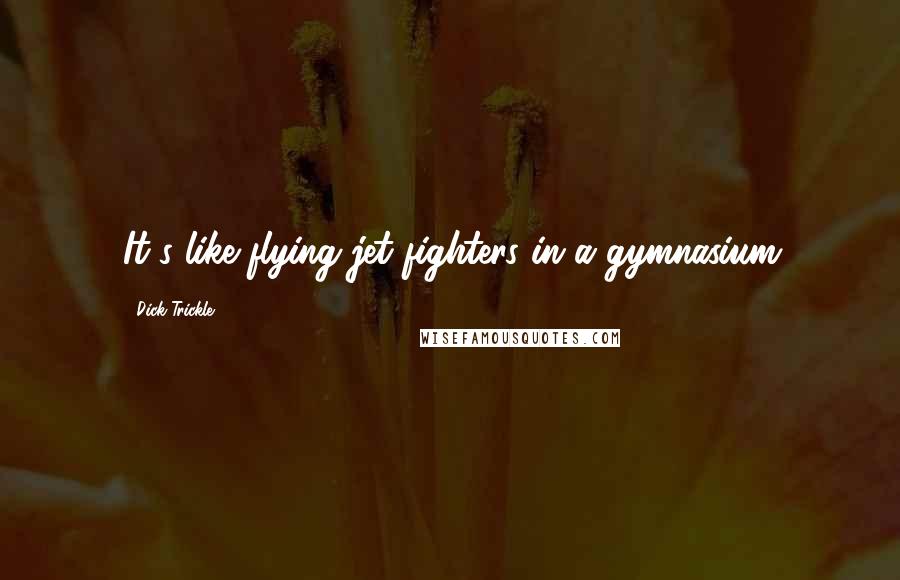 Dick Trickle Quotes: It's like flying jet fighters in a gymnasium