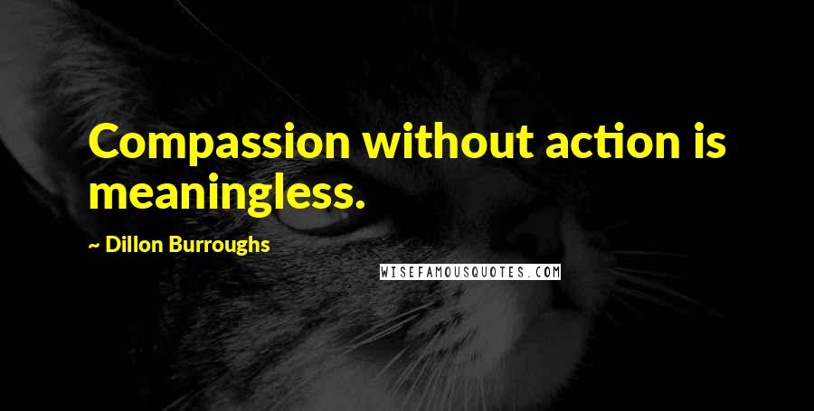 Dillon Burroughs Quotes: Compassion without action is meaningless.