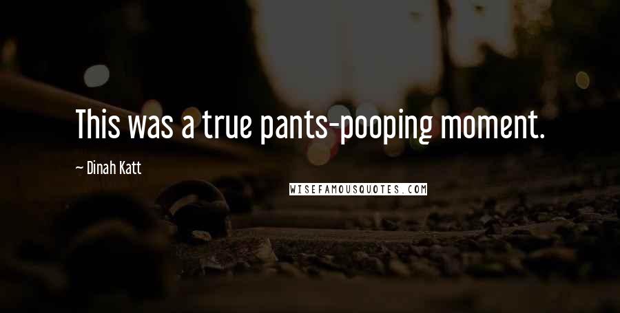 Dinah Katt Quotes: This was a true pants-pooping moment.