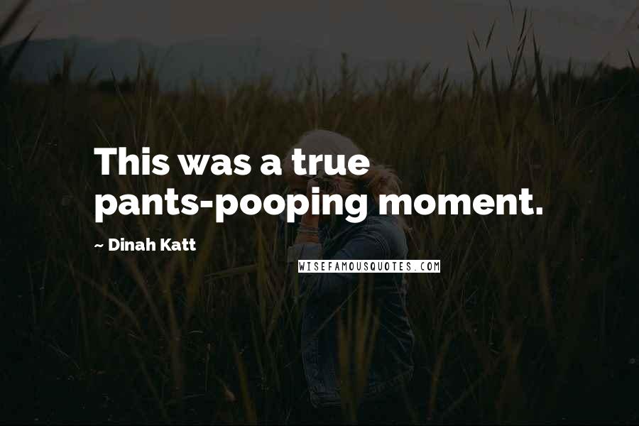 Dinah Katt Quotes: This was a true pants-pooping moment.