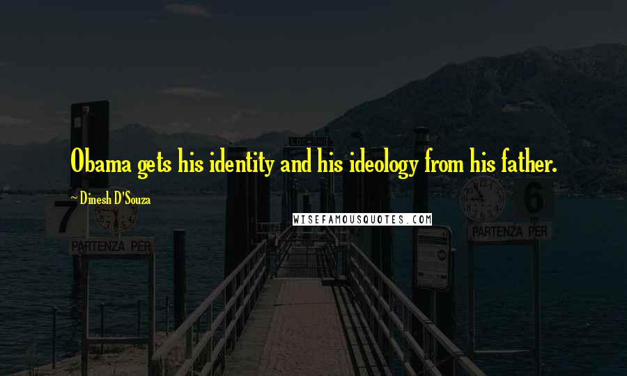 Dinesh D'Souza Quotes: Obama gets his identity and his ideology from his father.