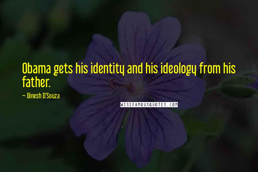 Dinesh D'Souza Quotes: Obama gets his identity and his ideology from his father.