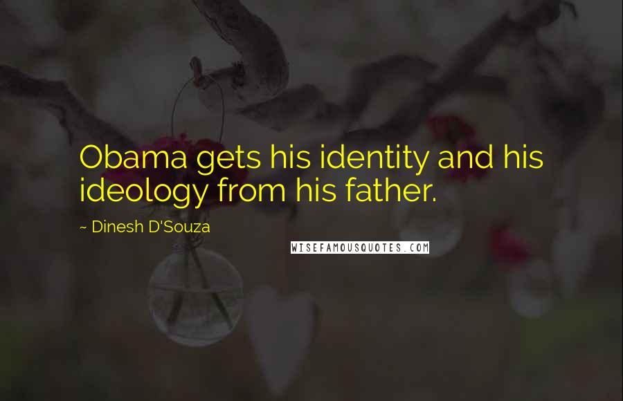 Dinesh D'Souza Quotes: Obama gets his identity and his ideology from his father.