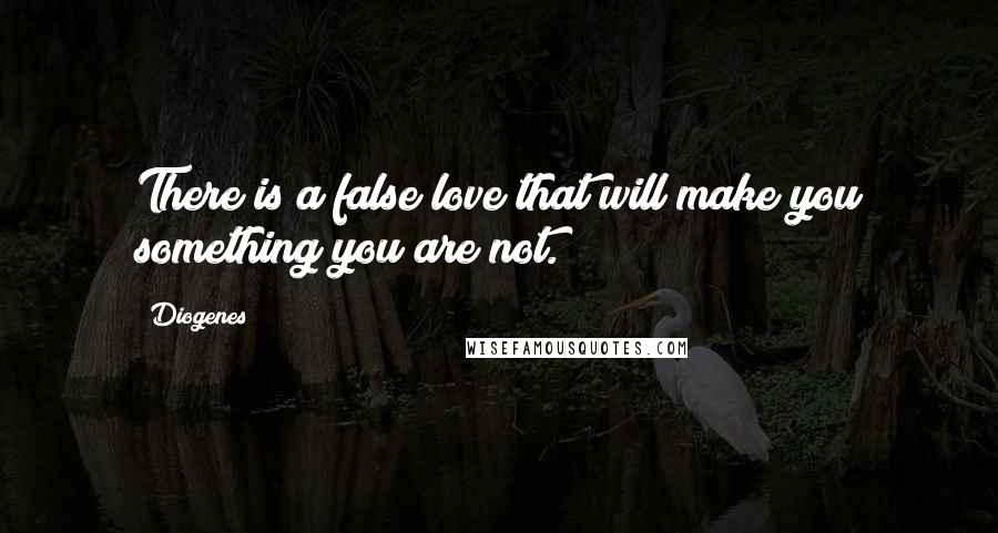 Diogenes Quotes: There is a false love that will make you something you are not.