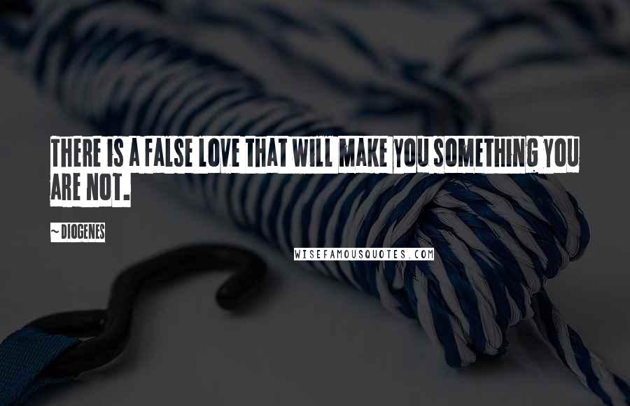 Diogenes Quotes: There is a false love that will make you something you are not.