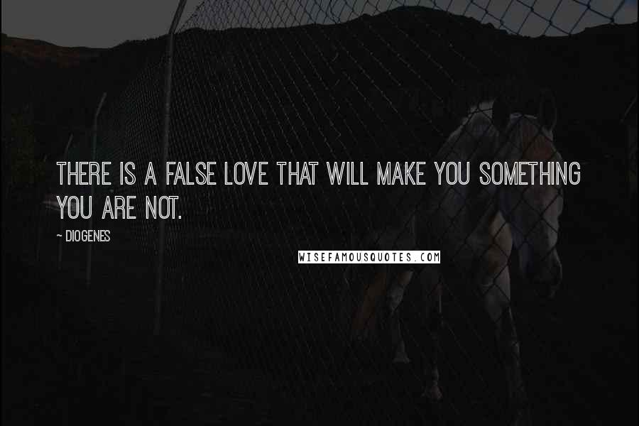 Diogenes Quotes: There is a false love that will make you something you are not.