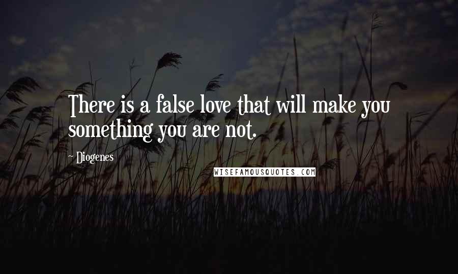 Diogenes Quotes: There is a false love that will make you something you are not.