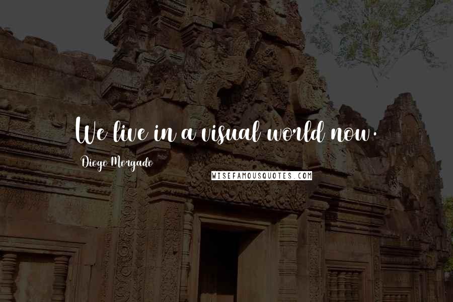 Diogo Morgado Quotes: We live in a visual world now.