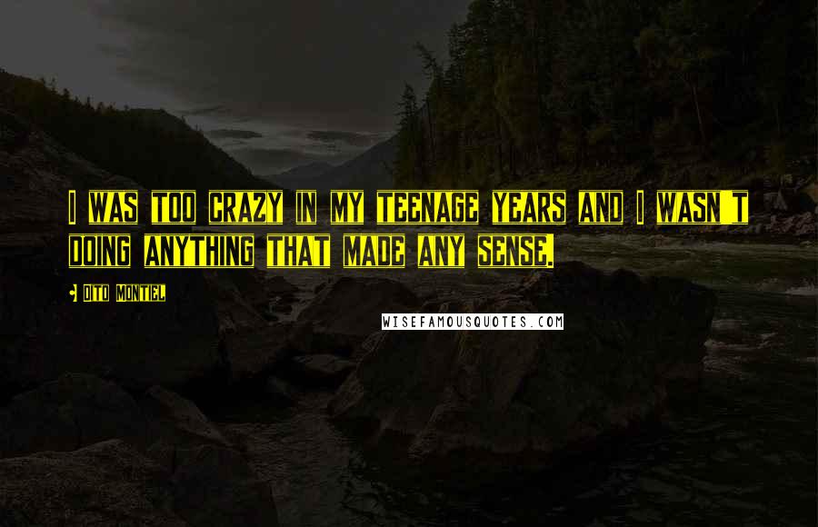 Dito Montiel Quotes: I was too crazy in my teenage years and I wasn't doing anything that made any sense.