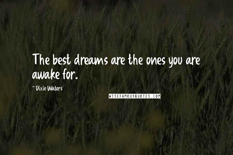 Dixie Waters Quotes: The best dreams are the ones you are awake for.