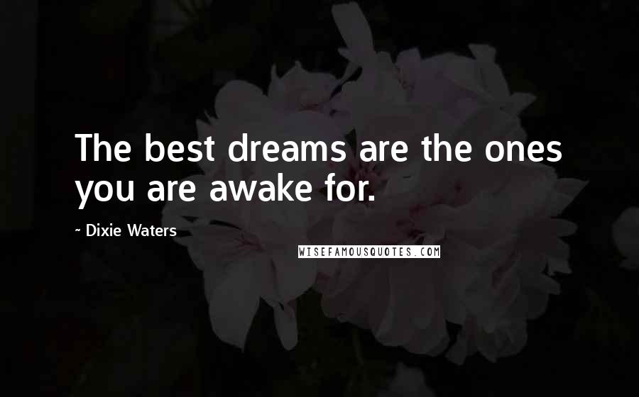 Dixie Waters Quotes: The best dreams are the ones you are awake for.