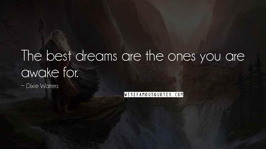 Dixie Waters Quotes: The best dreams are the ones you are awake for.