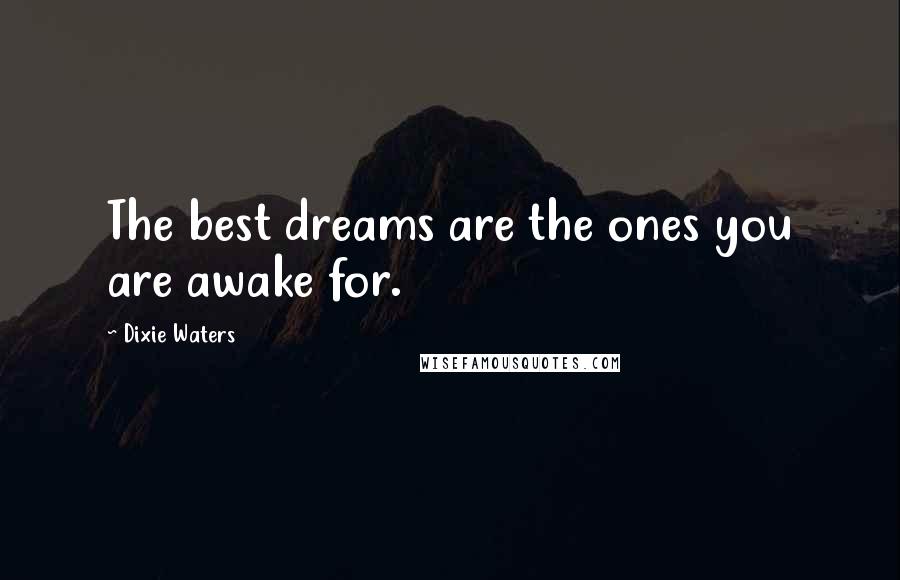 Dixie Waters Quotes: The best dreams are the ones you are awake for.