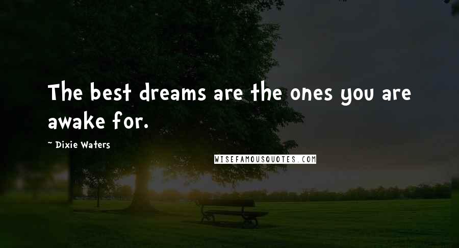 Dixie Waters Quotes: The best dreams are the ones you are awake for.