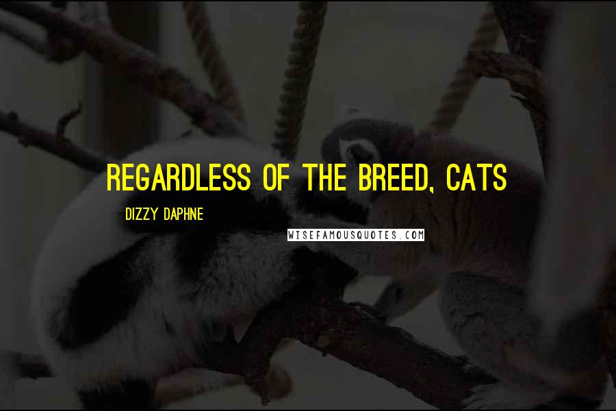 Dizzy Daphne Quotes: Regardless of the breed, cats