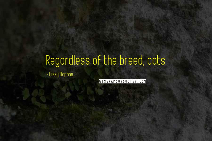 Dizzy Daphne Quotes: Regardless of the breed, cats