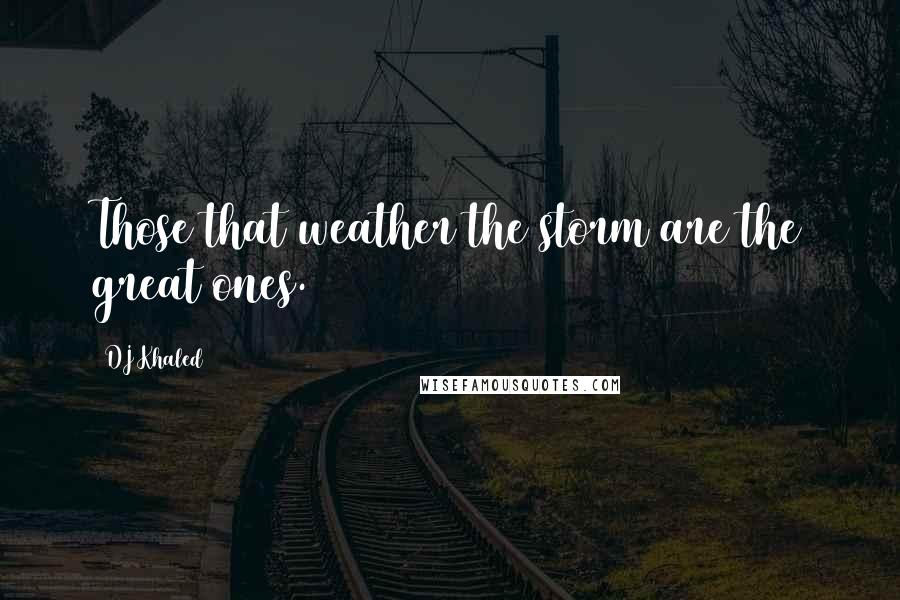 DJ Khaled Quotes: Those that weather the storm are the great ones.