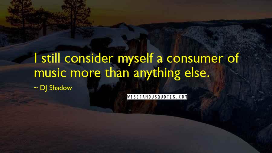 DJ Shadow Quotes: I still consider myself a consumer of music more than anything else.