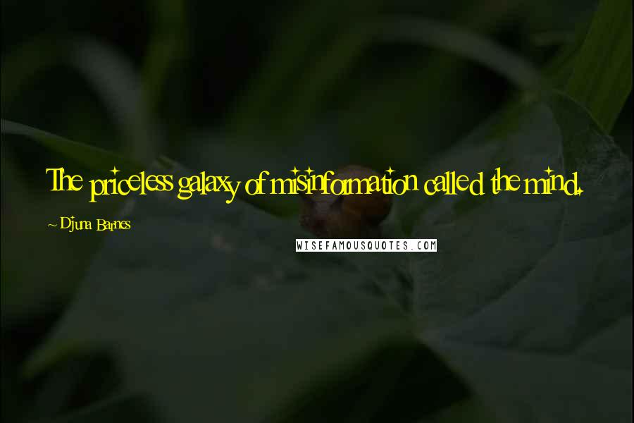Djuna Barnes Quotes: The priceless galaxy of misinformation called the mind.