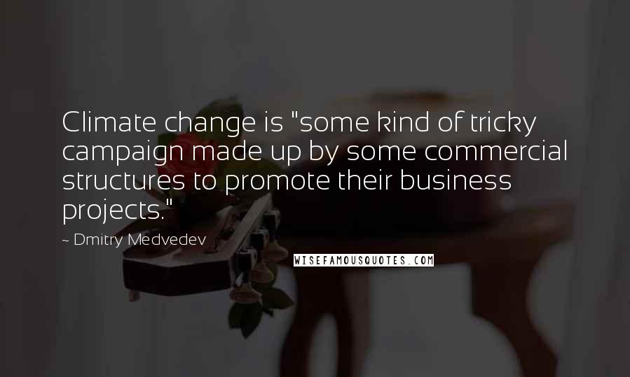 Dmitry Medvedev Quotes: Climate change is "some kind of tricky campaign made up by some commercial structures to promote their business projects."