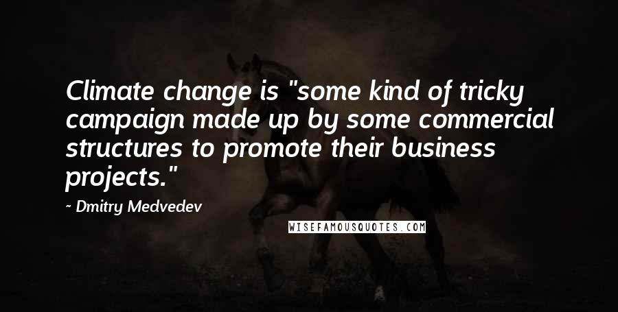 Dmitry Medvedev Quotes: Climate change is "some kind of tricky campaign made up by some commercial structures to promote their business projects."