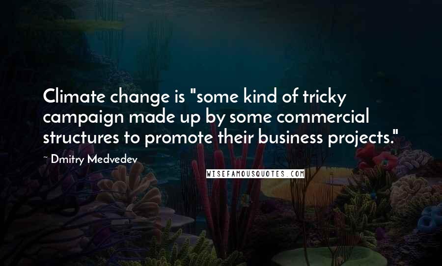 Dmitry Medvedev Quotes: Climate change is "some kind of tricky campaign made up by some commercial structures to promote their business projects."