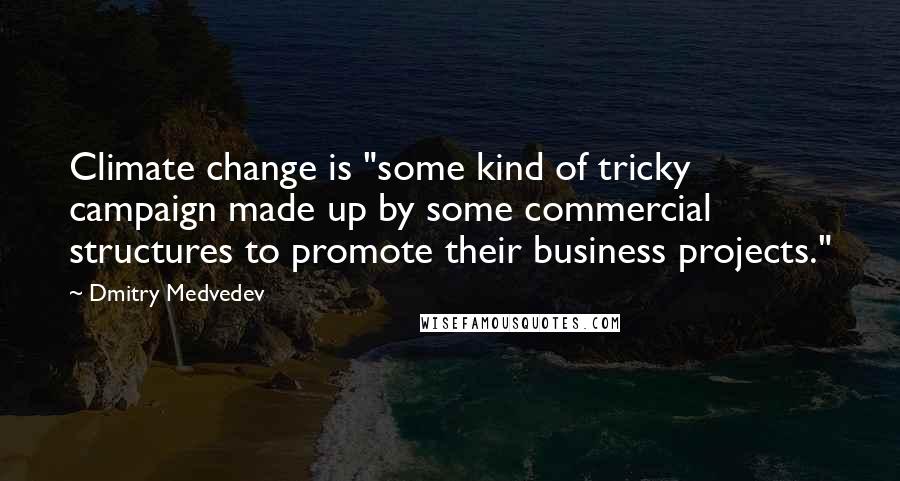 Dmitry Medvedev Quotes: Climate change is "some kind of tricky campaign made up by some commercial structures to promote their business projects."