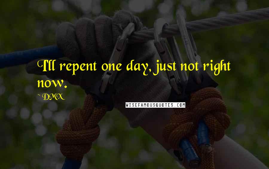 DMX Quotes: I'll repent one day, just not right now.