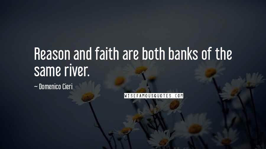 Domenico Cieri Quotes: Reason and faith are both banks of the same river.