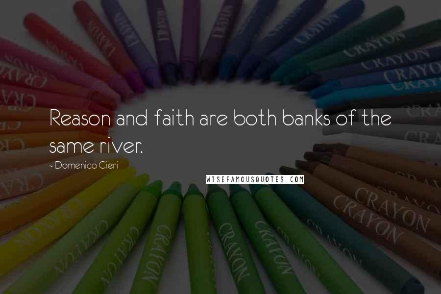 Domenico Cieri Quotes: Reason and faith are both banks of the same river.