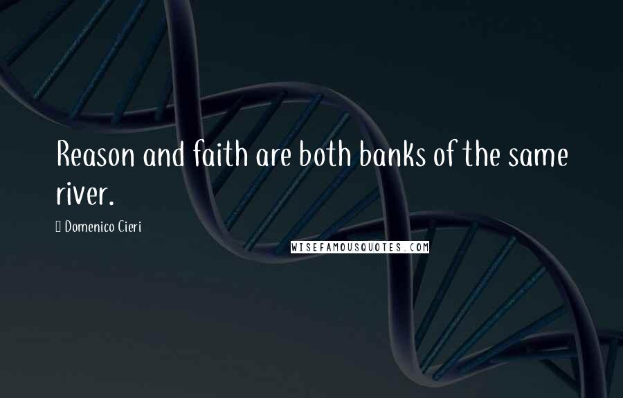 Domenico Cieri Quotes: Reason and faith are both banks of the same river.