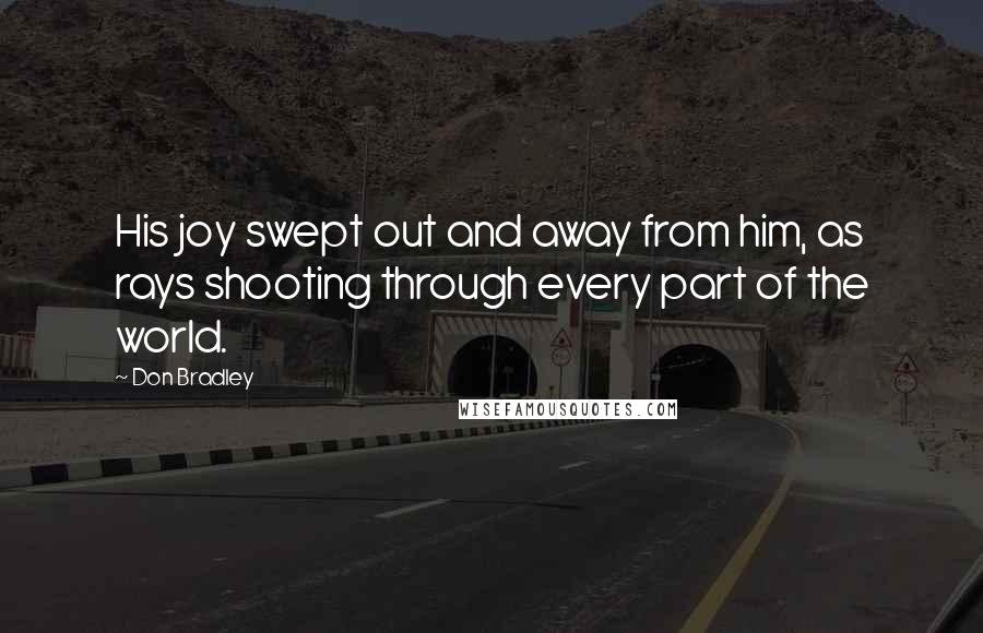 Don Bradley Quotes: His joy swept out and away from him, as rays shooting through every part of the world.