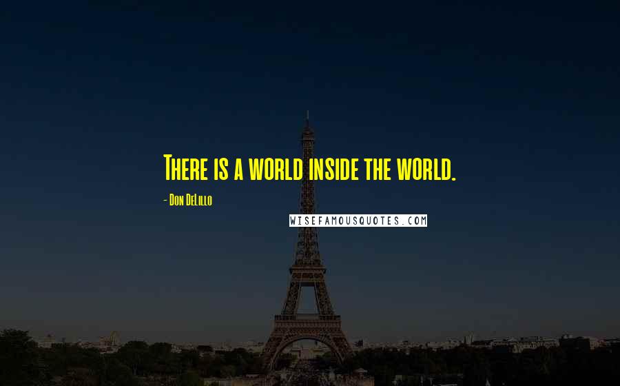 Don DeLillo Quotes: There is a world inside the world.