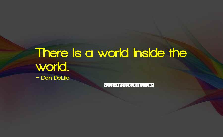 Don DeLillo Quotes: There is a world inside the world.