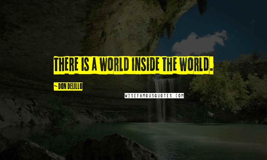 Don DeLillo Quotes: There is a world inside the world.