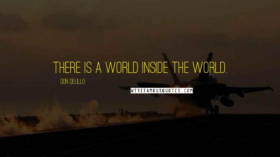 Don DeLillo Quotes: There is a world inside the world.