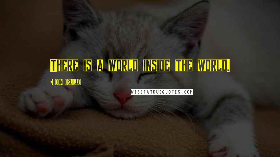 Don DeLillo Quotes: There is a world inside the world.